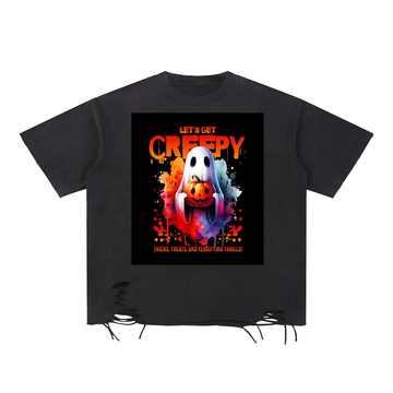 Snow Washed Raw-Hem T-Shirt